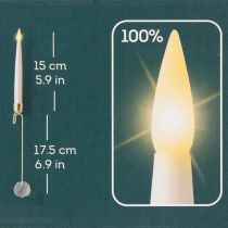 Prodotto Candele a forma di albero, candele a LED con luce gialla cristallina, 31 cm, 10 pezzi