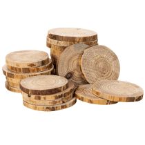 Prodotto Fette rotonde di legno naturale per decorazione e lavori artigianali, 6 cm, 300 g