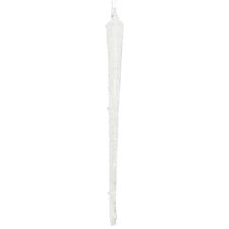 Prodotto Decorazione per albero di Natale in vetro a forma di ghiacciolo da appendere, 19 cm, 3 pezzi