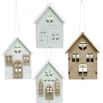 Decorazioni per l&#39;albero di Natale, decorazioni per la casa in legno H10cm 4 pezzi