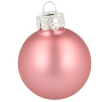 Prodotto Decorazione per albero di Natale palline di vetro rosa grigio Ø4cm 24 pezzi
