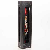 Prodotto Puntale per albero di Natale a forma di schiaccianoci, colore rosso, 28 cm, in vero vetro.