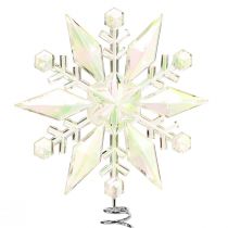 Prodotto Puntale per albero Decorazione natalizia con fiocchi di neve Ø14,5 cm 2 pezzi