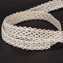 Prodotto Nastro di pizzo di cotone per decorazioni e lavori artigianali, largo 15 mm, lungo 10 m.