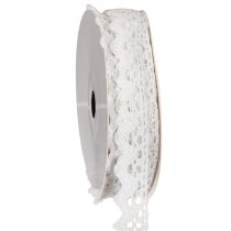 Prodotto Nastro decorativo in pizzo, passamaneria in cotone pregiato per lavori artigianali, larghezza 15 mm, lunghezza 10 m.