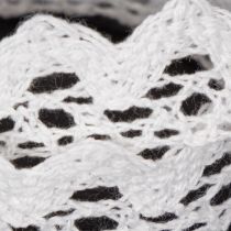 Prodotto Nastro decorativo in pizzo, passamaneria in cotone pregiato per lavori artigianali, larghezza 15 mm, lunghezza 10 m.