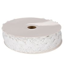 Prodotto Nastro decorativo in pizzo, passamaneria in cotone pregiato per lavori artigianali, larghezza 15 mm, lunghezza 10 m.
