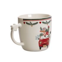 Prodotto Tazza in ceramica con motivo natalizio, auto e regali, 9 cm