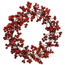 Ghirlanda di bacche Piante artificiali rosse Natale rosso Ø30cm