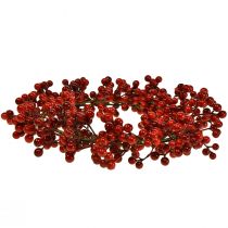 Prodotto Ghirlanda di bacche Piante artificiali rosse Natale rosso Ø35cm
