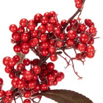 Prodotto Ramo artificiale con bacche e foglie rosse, 96 cm