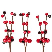 Prodotto Ramo artificiale con bacche rosse, 15 cm, 6 pezzi