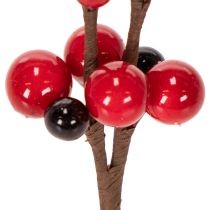 Prodotto Ramo artificiale con bacche rosse, 15 cm, 6 pezzi