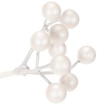 Prodotto Ramo artificiale di bacche bianche, per decorazioni/lavoretti creativi, 52 cm