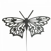 Prodotto Tappo per fiori farfalla in metallo nero 10,5×8/44 cm 3 pz