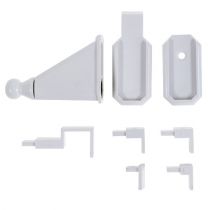 Ganci di fissaggio per decorazioni di porte e finestre, bianco