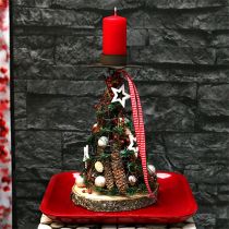 Prodotto Nastro regalo con cimosa 15mm 20m quadretti rossi