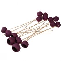 Prodotto Campana su stelo decorazione secca per funerale fiorista vino rosso 15 pezzi