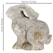 Prodotto Vaso decorativo in cemento a forma di coniglio per Pasqua grigio antico H27cm