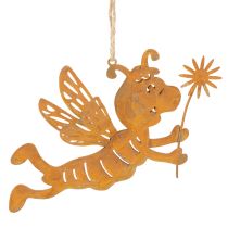 Prodotto Api decorative sospese in metallo effetto ruggine 12 cm set 6 pezzi