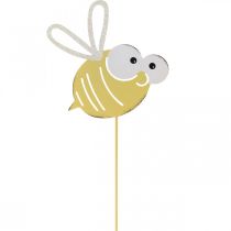 Ape come spina, primavera, decorazione da giardino, ape in metallo giallo, bianco L54cm 3pz