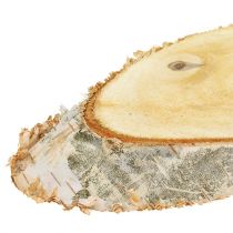Prodotto Fette ovali di betulla, fette di legno naturale, decorative, 18-22 cm, set da 10 pezzi, decorazione in legno, incise
