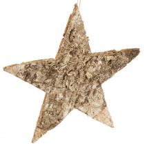 Prodotto Stelle di betulla per decorazioni sospese stelle corteccia di betulla 20 cm 4 pezzi