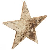 Prodotto Stelle di betulla per appendere stelle corteccia di betulla naturale 15 cm 6 pz