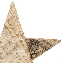 Prodotto Stelle di betulla per appendere stelle corteccia di betulla naturale 25 cm 3 pz
