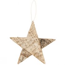 Prodotto Stelle di betulla per appendere stelle corteccia di betulla naturale 25 cm 3 pz
