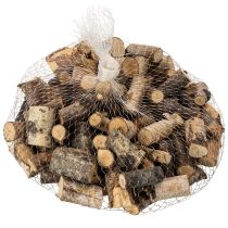 Prodotto Pezzi decorativi in legno di betulla con corteccia per lavori artigianali, 3 cm, 300 g
