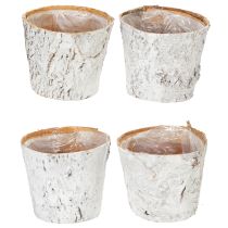Prodotto Vaso per piante effetto corteccia, ideale per interni rustici e decorazioni vegetali, 12 cm, 4 pezzi