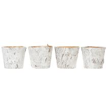 Prodotto Vaso per piante effetto corteccia, ideale per interni rustici e decorazioni vegetali, 12 cm, 4 pezzi