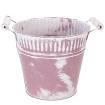 Prodotto Secchiello in latta, lavato di viola e bianco, Ø19cm H17cm, 1 pz.