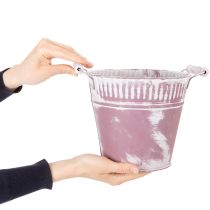 Prodotto Secchiello in latta, lavato di viola e bianco, Ø19cm H17cm, 1 pz.