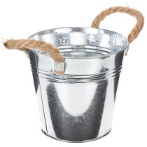 Prodotto Secchio in metallo lucido con manici in corda, Ø16 cm