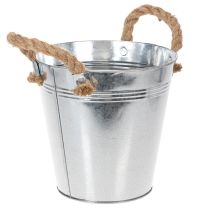 Prodotto Secchio in metallo lucido con manici in corda, Ø18 cm
