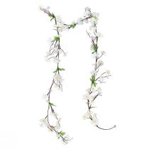 Ghirlanda di fiori ghirlanda di fiori artificiali fiori bianchi 160 cm