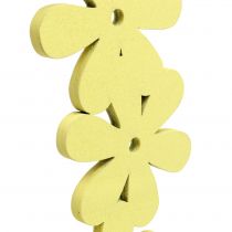 Ghirlanda di fiori in legno giallo Ø35cm 1pz