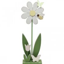 Decoro floreale con ape, decoro in legno per la primavera H56cm