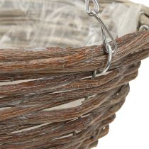 Prodotto Ciotola per fiori appesa in legno naturale grigio Ø30cm 2pz