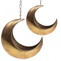 Prodotto Cesto appeso deco luna oro deco vintage 32/22 cm set di 2