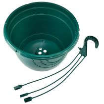 Prodotto Cesto sospeso vaso per piante verde vaso sospeso Ø25cm H50cm