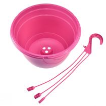 Prodotto Vaso per piante rosa cesto sospeso con fori Ø25cm H50cm