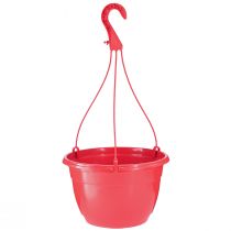 Prodotto Vaso da fiori rosso cesto sospeso da appendere Ø25cm H50cm