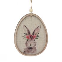 Prodotto Quadro fiore coniglietto nell&#39;uovo Decorazione uova di Pasqua in legno 9,5×12 cm 6 pz