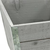 Prodotto Fioriera fioriera in legno shabby chic grigio 19x19x15,5cm