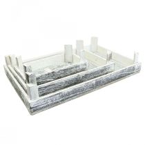 Prodotto Vassoio decorativo in legno shabby chic set di 3 sottopiatti