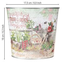 Prodotto Piccoli vasi da fiori in metallo, colorati, Fresh Garden, altezza 16 cm, 2 pezzi