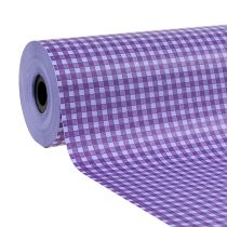 Prodotto Carta floreale 37,5 cm a quadri viola 100 m